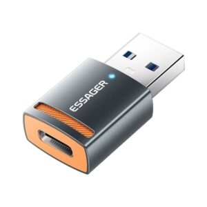 محول OTG من Type-C (أنثى) إلى USB-A (ذكر) من شركة Essager، عملي وصغير الحجم