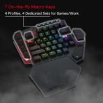 ⁦لوحة مفاتيح الألعاب Redragon K585 DITI الميكانيكية بيد واحدة⁩ - الصورة ⁦5⁩