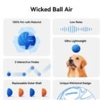 ⁦هذه لعبة تفاعلية للحيوانات الأليفة من نوع Cheerble Wicked Ball Air بلون أزرق.⁩ - الصورة ⁦4⁩