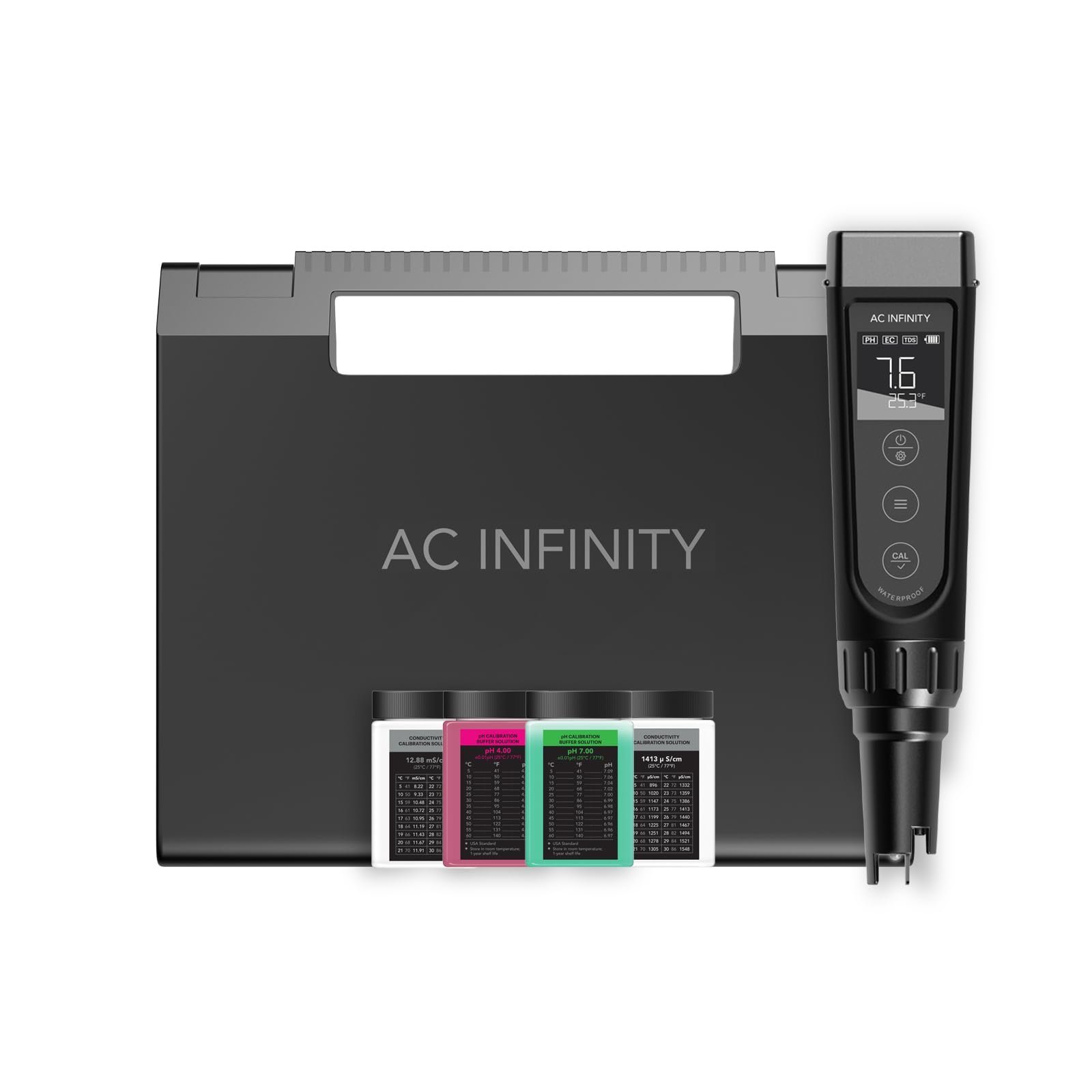 2026/06/1000219888.jpg AC Infinity Hydroponic Meter PRO Kit، وهو جهاز قياس رقمي عالي الدقة لجودة المياه والمحاليل المغذية. - الصورة 1
