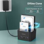 ⁦قاعدة FIDECO USB 3.0 ثنائية الفتحات لنسخ وإدارة الأقراص الصلبة⁩ - الصورة ⁦2⁩