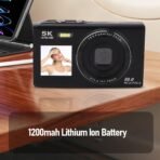 ⁦كاميرا رقمية 5K بدقة 80MP مع شاشة مزدوجة وتركيز تلقائي⁩ - الصورة ⁦4⁩