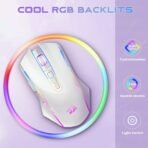 ⁦ماوس الألعاب اللاسلكي Redragon RGB بدقة 8000 DPI وبطارية تدوم 70 ساعة⁩ - الصورة ⁦3⁩