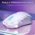 ⁦ماوس الألعاب اللاسلكي Redragon RGB بدقة 8000 DPI وبطارية تدوم 70 ساعة⁩ - الصورة ⁦6⁩