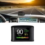 P10 PRO OBD2 شاشة عرض رأسية للسيارة HUD مع عداد سرعة رقمي وتنبيه أعطال المحرك