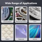 ⁦WISEKO 500X مجهر رقمي محمول HD بدقة 1080P مع اتصال Type-C وإضاءة LED⁩ - الصورة ⁦6⁩