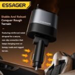 ⁦محول شاحن سيارة ESSAGER SHE-6001 – شحن سريع ومريح بكابلات قابلة للسحب⁩ - الصورة ⁦6⁩