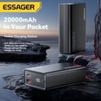⁦بور بنك شاحن طوارئ من ماركة ESSAGER بقوة 65 واط وسعة بطارية 20,000 ملي امبير⁩ - الصورة ⁦3⁩