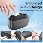 ⁦مقص أظافر كهربائي M13 – أداة 3 في 1 للتشذيب والتلميع مع إضاءة LED وشحن USB C⁩ - الصورة ⁦7⁩