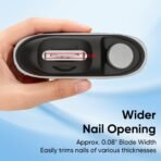 ⁦مقص أظافر كهربائي M13 – أداة 3 في 1 للتشذيب والتلميع مع إضاءة LED وشحن USB C⁩ - الصورة ⁦8⁩