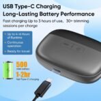 ⁦مقص أظافر كهربائي M13 – أداة 3 في 1 للتشذيب والتلميع مع إضاءة LED وشحن USB C⁩ - الصورة ⁦10⁩