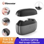 مقص أظافر كهربائي M13 – أداة 3 في 1 للتشذيب والتلميع مع إضاءة LED وشحن USB C