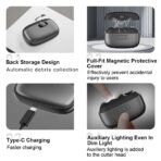 ⁦مقص أظافر كهربائي M13 – أداة 3 في 1 للتشذيب والتلميع مع إضاءة LED وشحن USB C⁩ - الصورة ⁦2⁩