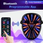 ⁦قناع Ompusos LED الذكي القابل للبرمجة – تحكم بالتطبيق وإيماءات ذكية⁩ - الصورة ⁦2⁩