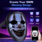 ⁦قناع Ompusos LED الذكي القابل للبرمجة – تحكم بالتطبيق وإيماءات ذكية⁩ - الصورة ⁦4⁩