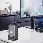 ⁦محطة الشحن المكتبية 600W GaN  – قوة احترافية بثمانية منافذ⁩ - الصورة ⁦7⁩