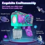 ⁦EagleStone مسدس فقاعات أوتوماتيكي للأطفال – عبوتان مع إضاءة 
LED ومحلول⁩ - الصورة ⁦8⁩