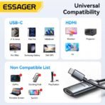 ⁦محول ESSAGER USB-C إلى HDMI 2.1 بدقة فائقة حتى 8K⁩ - الصورة ⁦4⁩