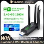 محول واي فاي USB ثنائي النطاق من Generic – سرعة 1200Mbps مع USB 3.0 وأداء مستقر
