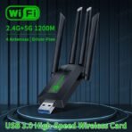 ⁦محول واي فاي USB ثنائي النطاق من Generic – سرعة 1200Mbps مع USB 3.0 وأداء مستقر⁩ - الصورة ⁦2⁩