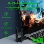 ⁦محول واي فاي USB ثنائي النطاق من Generic – سرعة 1200Mbps مع USB 3.0 وأداء مستقر⁩ - الصورة ⁦4⁩