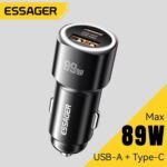 شاحن سيارة ESSAGER Super Flash Charge 89W – قوة وسرعة في تصميم فاخر