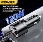 ⁦شاحن سيارة ESSAGER FSJ-009 بقدرة 120 واط مع شاشة رقمية – قوة وسرعة في شحن أجهزتك⁩ - الصورة ⁦3⁩