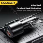 ⁦شاحن سيارة ESSAGER FSJ-009 بقدرة 120 واط مع شاشة رقمية – قوة وسرعة في شحن أجهزتك⁩ - الصورة ⁦6⁩