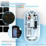 ⁦ماوس لاسلكي شفاف M233 من PixArt – أداء ثلاثي الأوضاع بدقة عالية⁩ - الصورة ⁦5⁩