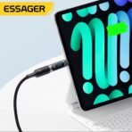 ⁦محول Essager USB-C 240W هو أداة ذكية تجمع بين الشحن السريع ونقل البيانات في قطعة صغيرة وعملية⁩ - الصورة ⁦4⁩