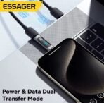 ⁦محول Essager USB-C 240W هو أداة ذكية تجمع بين الشحن السريع ونقل البيانات في قطعة صغيرة وعملية⁩ - الصورة ⁦6⁩