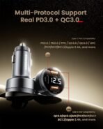 ⁦شاحن سيارة Essager 80W فائق السرعة مع PD/PPS/QC3.0 وشاشة LED لمراقبة الجهد⁩ - الصورة ⁦5⁩