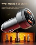 ⁦شاحن سيارة Essager 80W فائق السرعة مع PD/PPS/QC3.0 وشاشة LED لمراقبة الجهد⁩ - الصورة ⁦7⁩