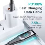 ⁦كابل Essager تايب C بقدرة 100W مع شاشة عرض للطاقة – شحن فائق السرعة وأداء متين⁩ - الصورة ⁦5⁩