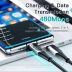 ⁦كابل Essager تايب C بقدرة 100W مع شاشة عرض للطاقة – شحن فائق السرعة وأداء متين⁩ - الصورة ⁦4⁩