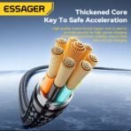 ⁦كابل ESSAGER Type-C إلى Type-C – شحن سريع رقمي 240W⁩ - الصورة ⁦6⁩