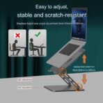 ⁦حامل كمبيوتر محمول قابل للطي من EAYHM مع مروحة تبريد USB⁩ - الصورة ⁦5⁩