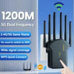 ⁦مقوي وأي فأي 🚀 تغطية Wi-Fi خارقة وسرعة فائقة حتى 1200 ميجابت/ث⁩ - الصورة ⁦2⁩