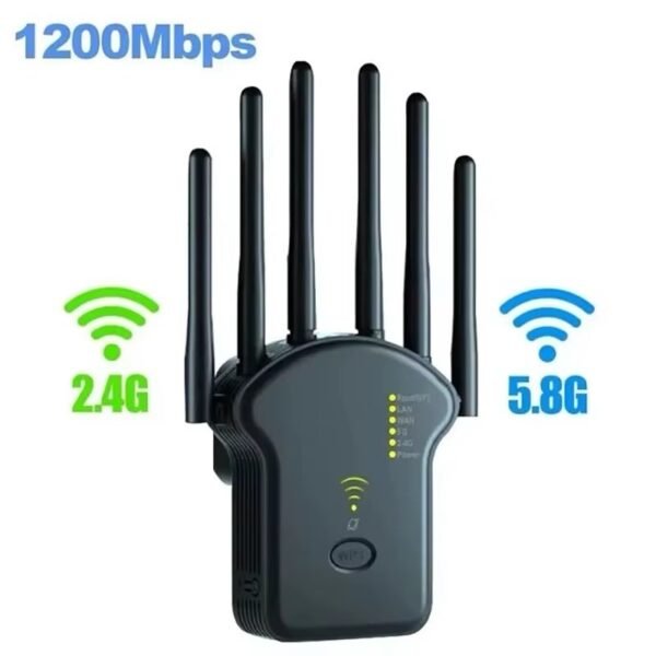 مقوي وأي فأي 🚀 تغطية Wi-Fi خارقة وسرعة فائقة حتى 1200 ميجابت/ث