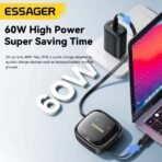 ⁦صندوق Essager متعدد الوظائف مع كيبل شحن سريع 60W – حل السفر الذكي لكل أجهزتك⁩ - الصورة ⁦4⁩