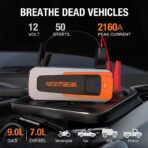 ⁦YESPER FASTⅡ جطل السيارة المحمول 2160A – باور بانك ذكي 4×1 مع شحن سريع QC3.0⁩ - الصورة ⁦2⁩