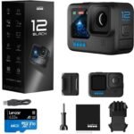 كاميرا GoPro HERO12 Black – تصوير احترافي 5.3K مع تثبيت متطور وملحقات متكاملة