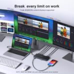 ⁦قاعدة توصيل iVANKY FusionDock Pro 1 (14 في 1) لأجهزة MacBook مع شحن 150 واط ودعم شاشات ثلاثية 4K⁩ - الصورة ⁦4⁩