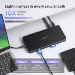 ⁦قاعدة توصيل iVANKY FusionDock Pro 1 (14 في 1) لأجهزة MacBook مع شحن 150 واط ودعم شاشات ثلاثية 4K⁩ - الصورة ⁦6⁩