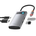 موزع Baseus USB-C 4 في 1 – وسّع إمكانيات جهازك بسهولة .
