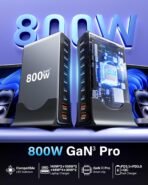 ⁦محطة شحن مكتبي بقوة 800W وبخاصية GaN Pro شحن سريع  و 10 منافذ⁩ - الصورة ⁦4⁩