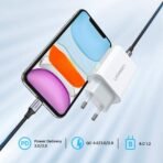 ⁦شاحن UGREEN 20W USB-C – شحن سريع وآمن⁩ - الصورة ⁦3⁩