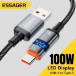 كابل Essager USB-A إلى Type-C – شحن سريع مع شاشة ذكية
