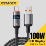 ⁦كابل Essager USB-A إلى Type-C – شحن سريع مع شاشة ذكية⁩ - الصورة ⁦2⁩