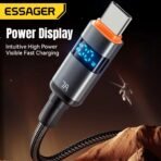 ⁦كابل Essager USB-A إلى Type-C – شحن سريع مع شاشة ذكية⁩ - الصورة ⁦5⁩
